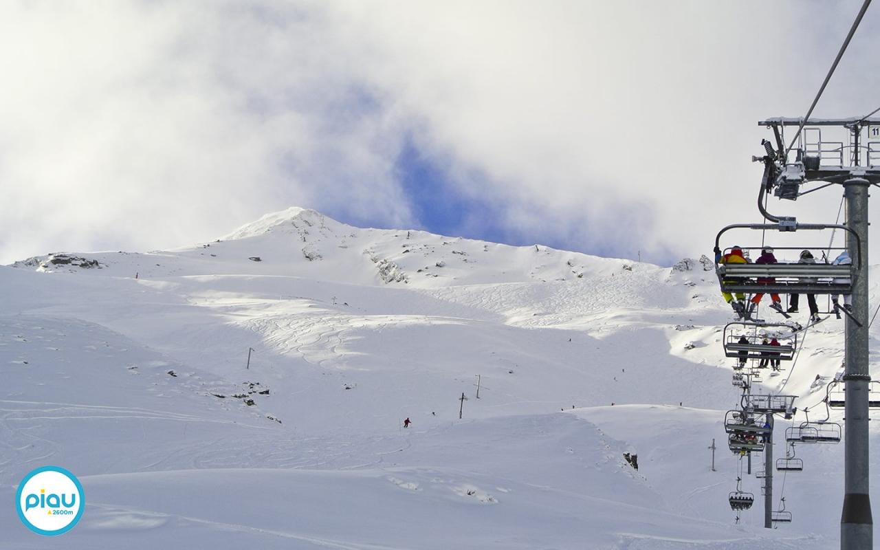 Vue sur les pistes