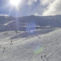 Vue sur les pistes